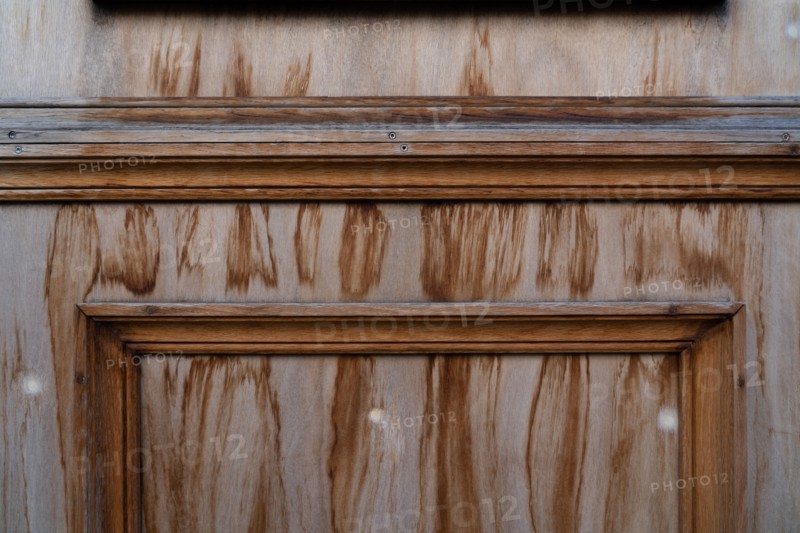 Detail of raw mouldings on a wall