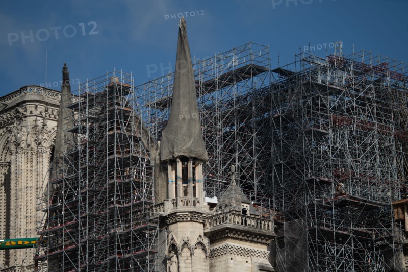 Cathédrale Notre-Dame de Paris, one year after the fire on the evening of 15 April 2019