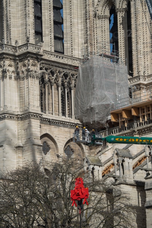 Cathédrale Notre-Dame de Paris, one year after the fire on the evening of 15 April 2019