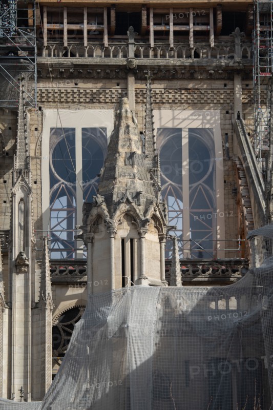 Cathédrale Notre-Dame de Paris, one year after the fire on the evening of 15 April 2019