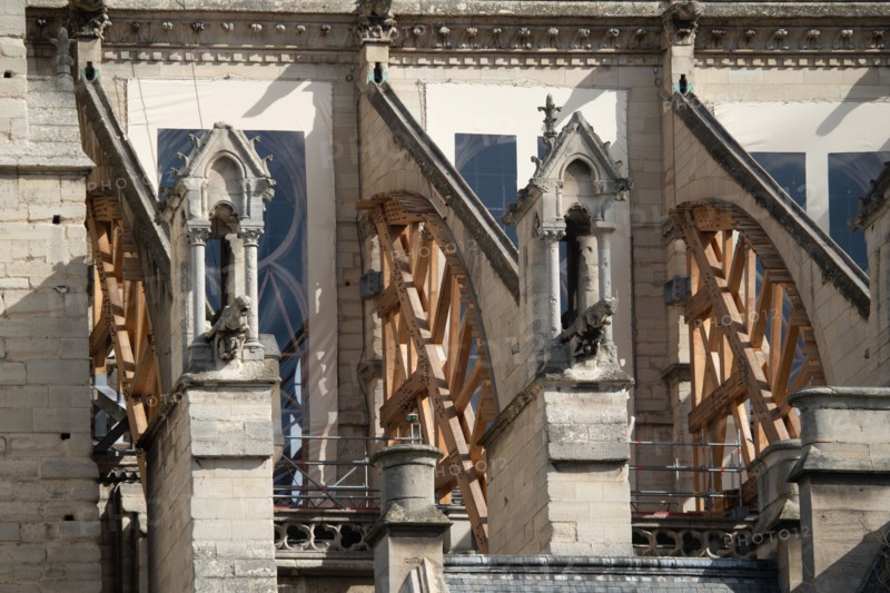 Cathédrale Notre-Dame de Paris, one year after the fire on the evening of 15 April 2019
