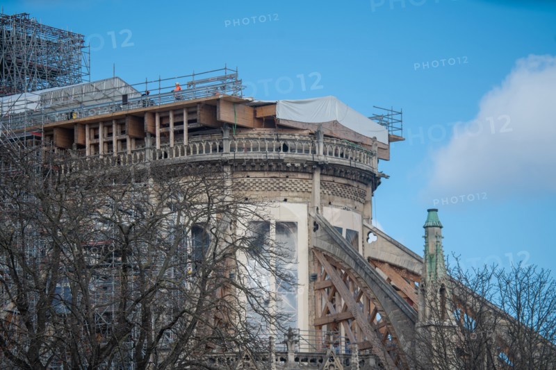 Cathédrale Notre-Dame de Paris, one year after the fire on the evening of 15 April 2019