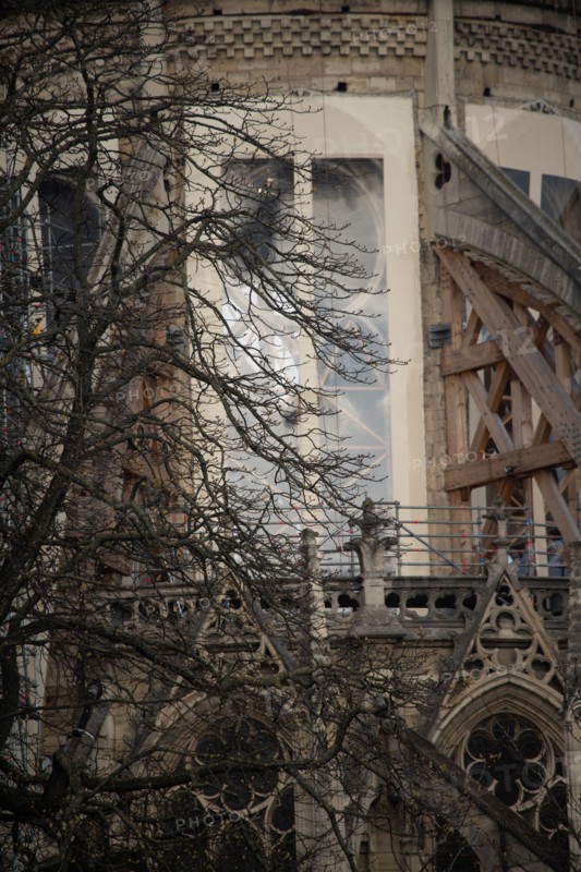 Cathédrale Notre-Dame de Paris, one year after the fire on the evening of 15 April 2019