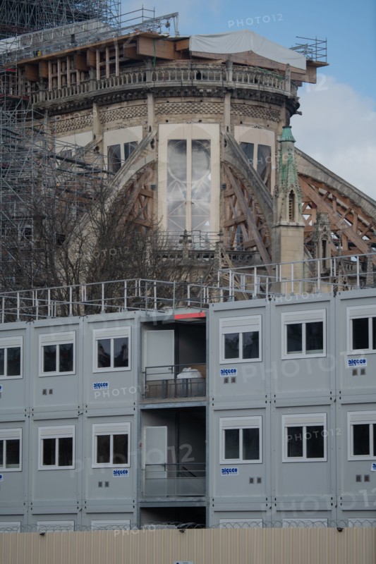 Cathédrale Notre-Dame de Paris, one year after the fire on the evening of 15 April 2019