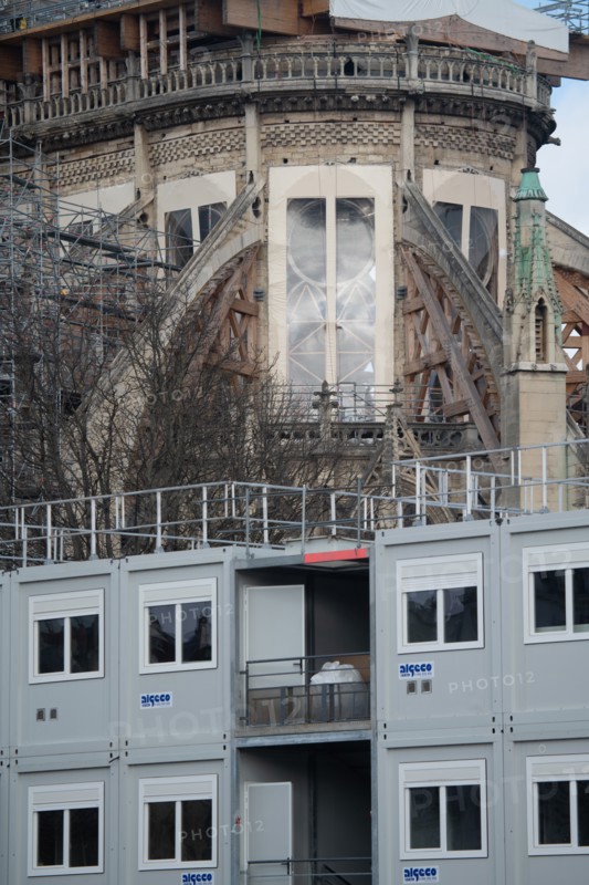 Cathédrale Notre-Dame de Paris, one year after the fire on the evening of 15 April 2019