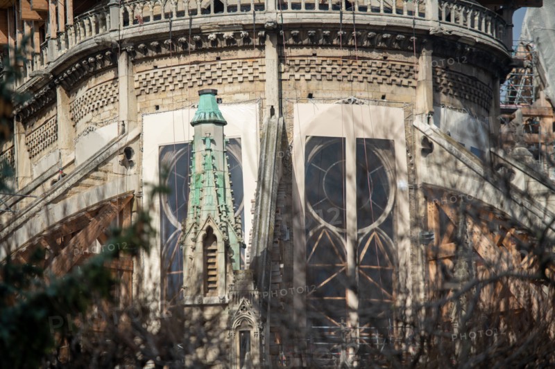 Cathédrale Notre-Dame de Paris, one year after the fire on the evening of 15 April 2019