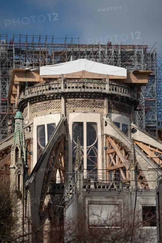 Cathédrale Notre-Dame de Paris, one year after the fire on the evening of 15 April 2019