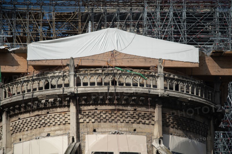 Cathédrale Notre-Dame de Paris, one year after the fire on the evening of 15 April 2019
