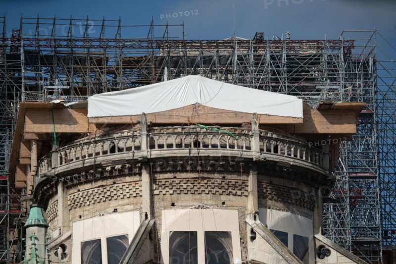 Cathédrale Notre-Dame de Paris, one year after the fire on the evening of 15 April 2019