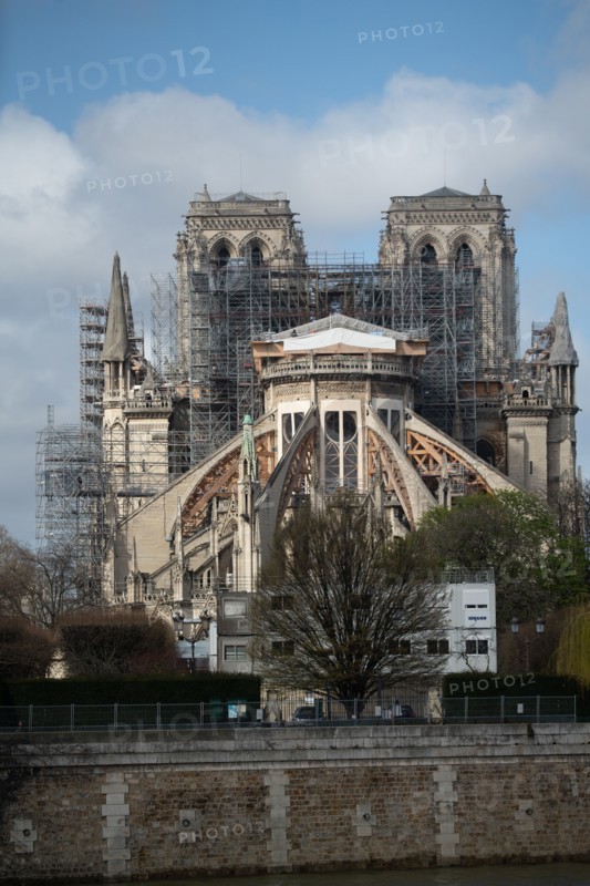 Cathédrale Notre-Dame de Paris, one year after the fire on the evening of 15 April 2019