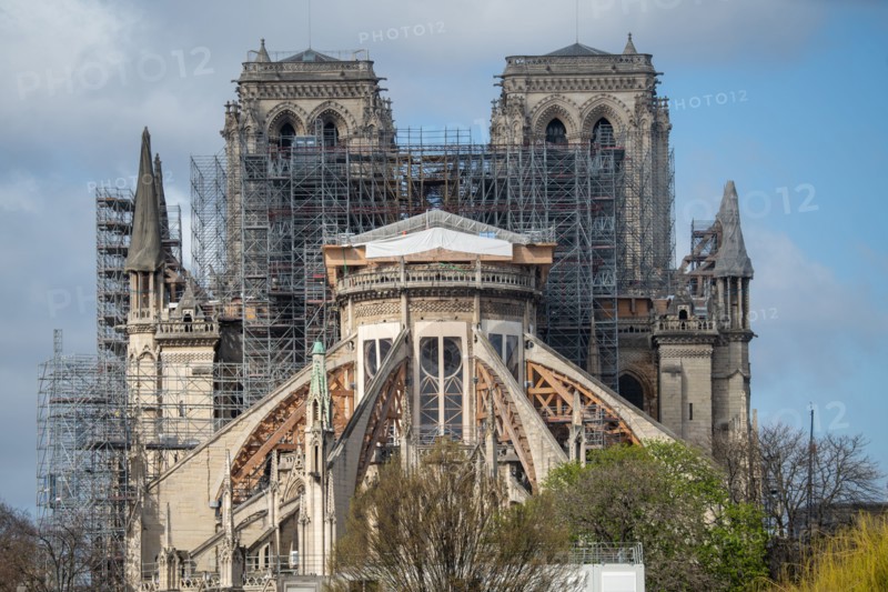 Cathédrale Notre-Dame de Paris, one year after the fire on the evening of 15 April 2019