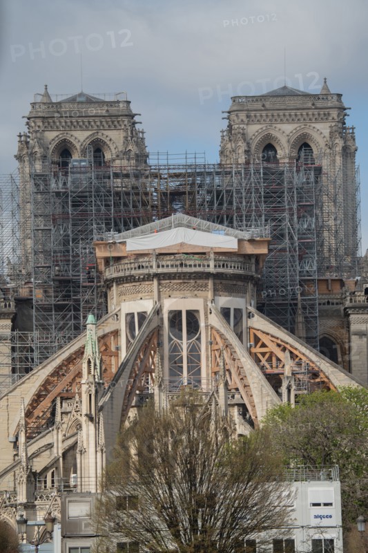 Cathédrale Notre-Dame de Paris, one year after the fire on the evening of 15 April 2019