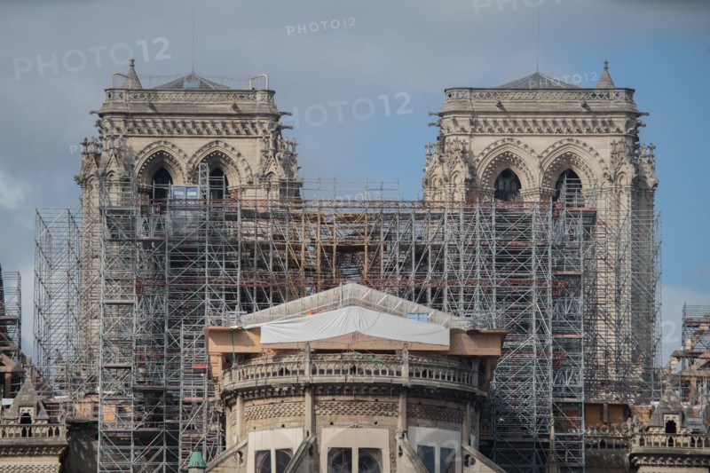 Cathédrale Notre-Dame de Paris, one year after the fire on the evening of 15 April 2019