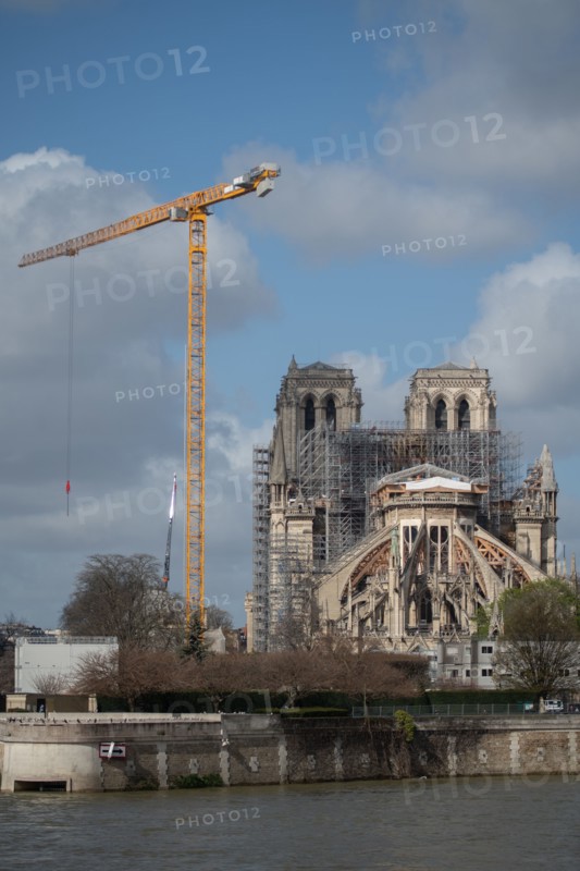 Cathédrale Notre-Dame de Paris, one year after the fire on the evening of 15 April 2019