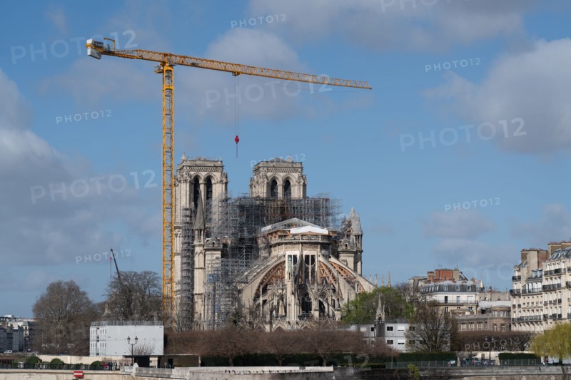Cathédrale Notre-Dame de Paris, one year after the fire on the evening of 15 April 2019