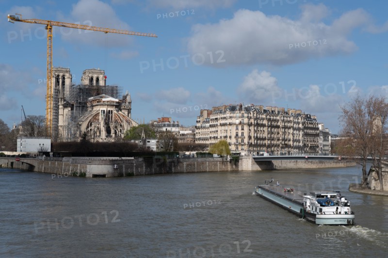 Cathédrale Notre-Dame de Paris, one year after the fire on the evening of 15 April 2019