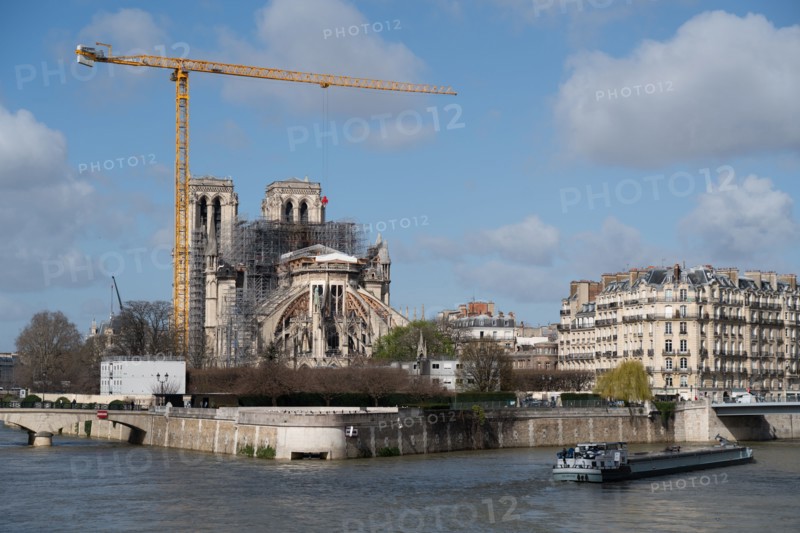 Cathédrale Notre-Dame de Paris, one year after the fire on the evening of 15 April 2019