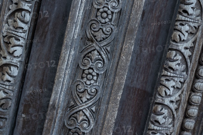 Paris, detail of a carved door