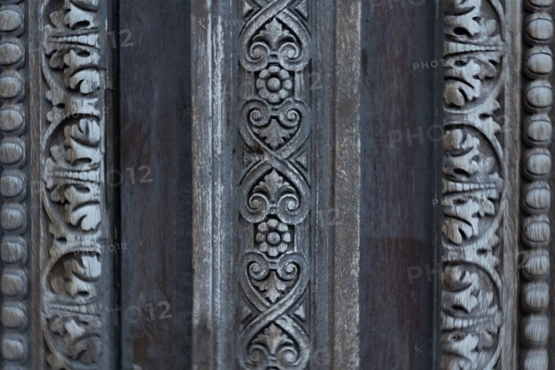 Paris, detail of a carved door