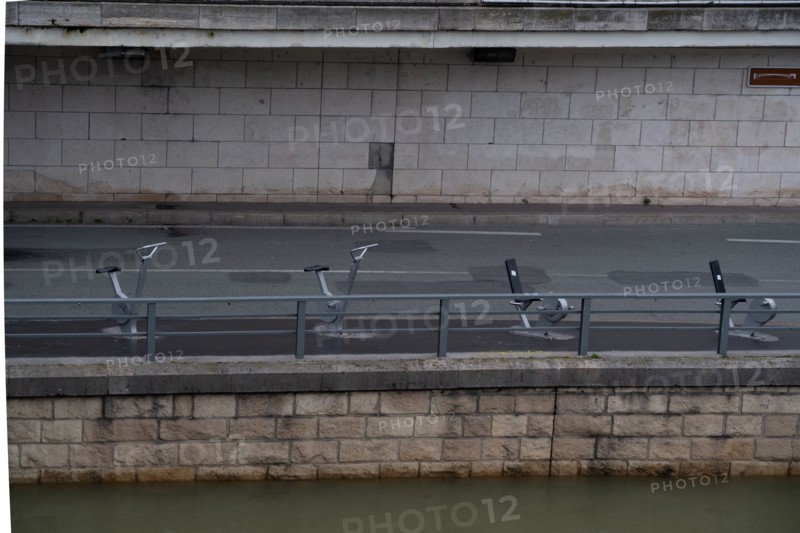 Paris, empty Seine river banks during the coronavirus outbreak, nobody