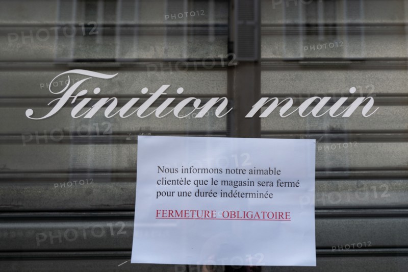 Paris, commerce fermé pour cause d’épidémie de coronavirus