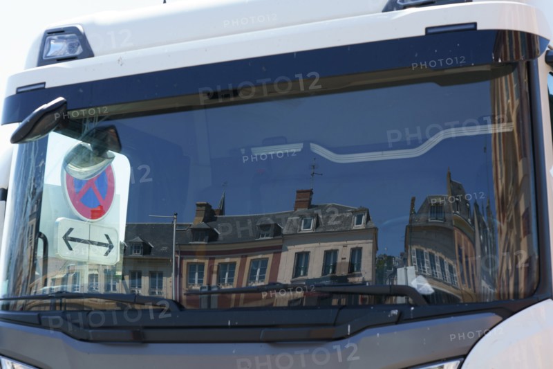 Trouville-sur-Mer, windscreen of a truck
