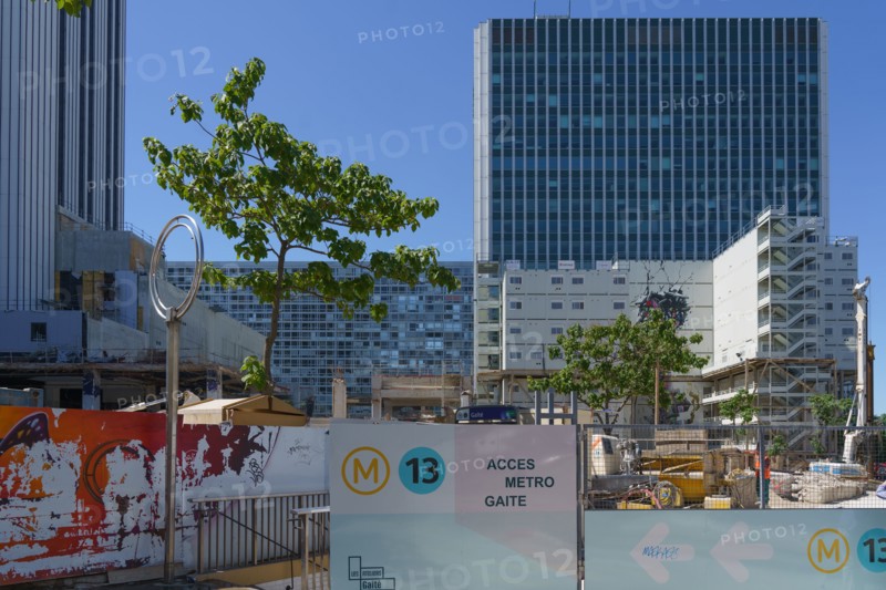 Paris, avenue du Maine, chantier du futur centre commercial Gaité