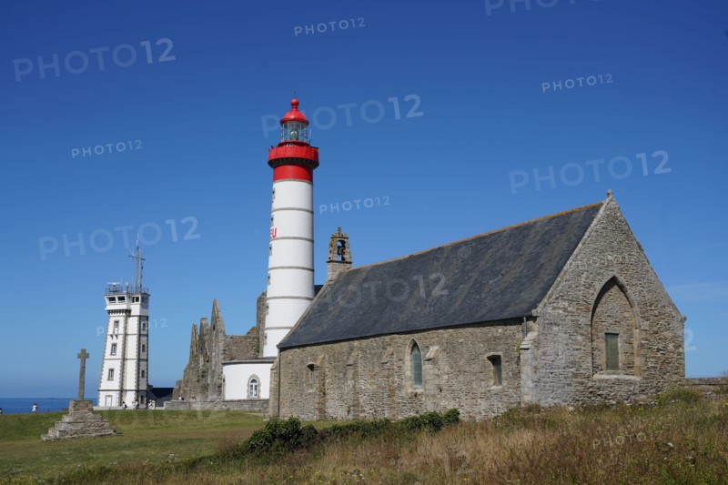 chapel of the Pointe Saint-Mathieu, lighthouse and semaphore, North tip of Finistère