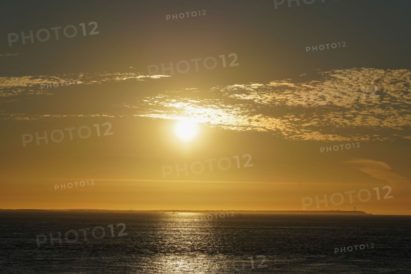 Pointe de Kermorvan, Finistère nord, soleil couchant