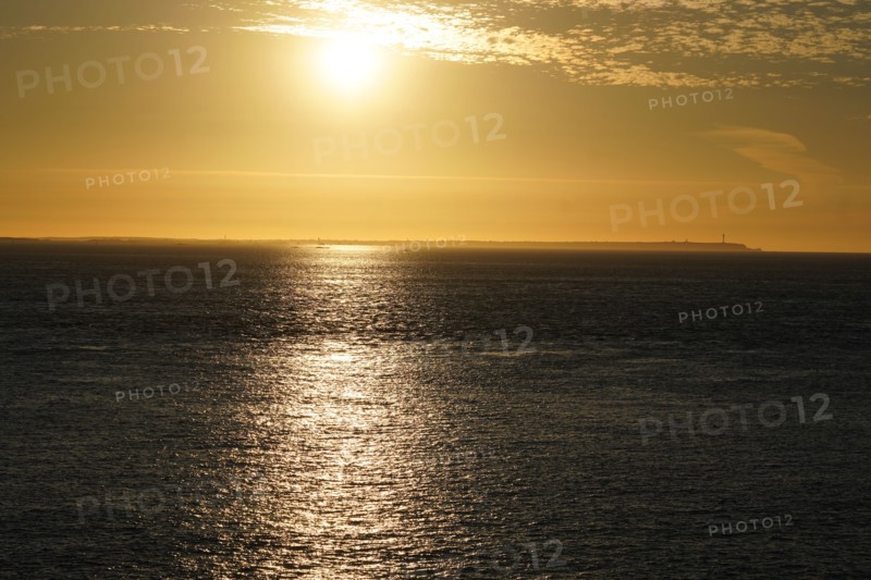 Pointe de Kermorvan, Finistère nord, soleil couchant
