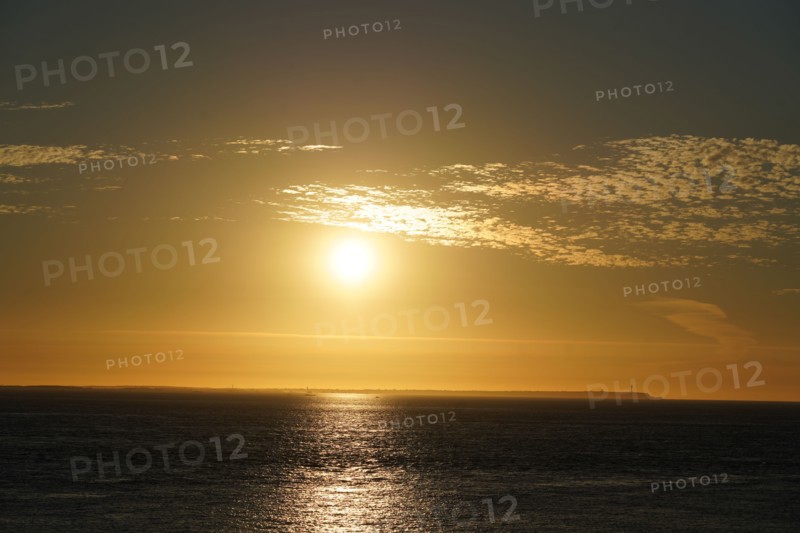 Pointe de Kermorvan, Finistère nord, soleil couchant