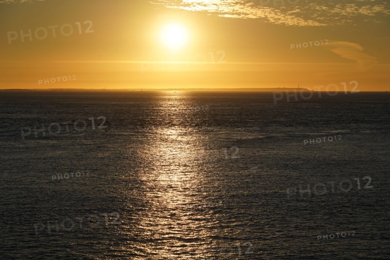 Pointe de Kermorvan, Finistère nord, soleil couchant
