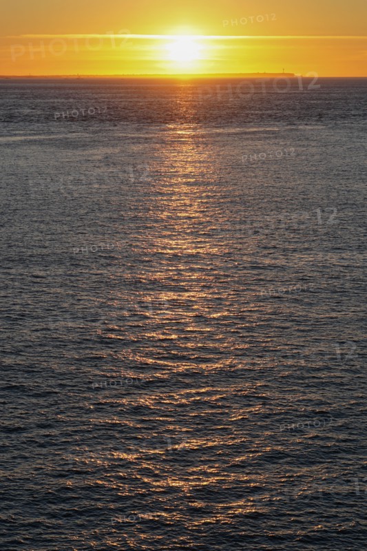Pointe de Kermorvan, Finistère nord, soleil couchant