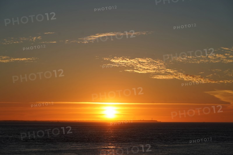 Pointe de Kermorvan, Finistère nord, soleil couchant