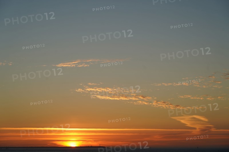 Pointe de Kermorvan, Finistère nord, soleil couchant
