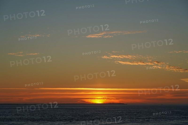 Pointe de Kermorvan, Finistère nord, soleil couchant