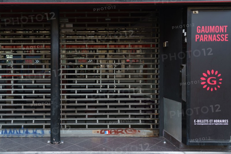 Paris, Gaumont Parnasse cinema closed due to pandemic Covid-19