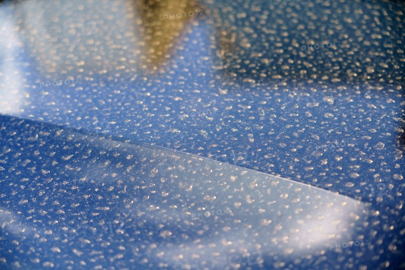 Sand on a car bonnet