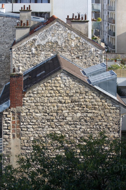 Paris 15th arrondissement, roofs and chimneys