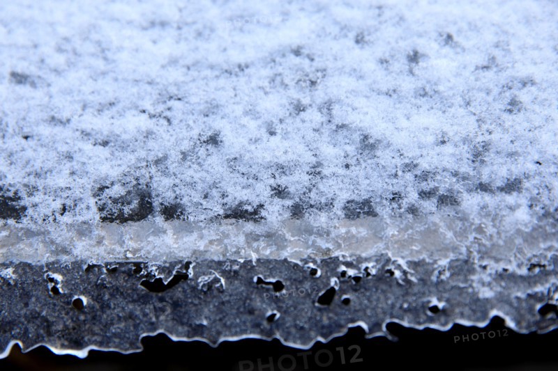 Frost on a glass roof