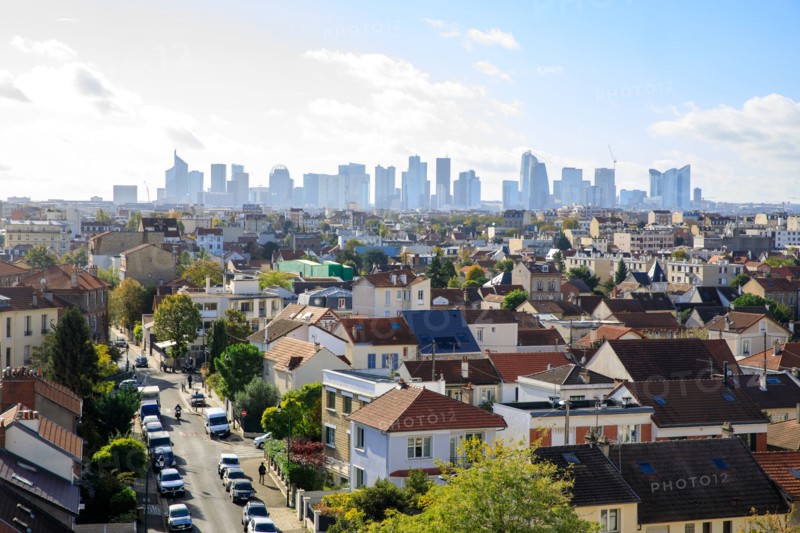 La Défense seen from the town of Colombes