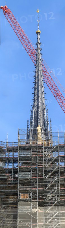 Paris, the new spire of Notre-Dame de Paris is installed