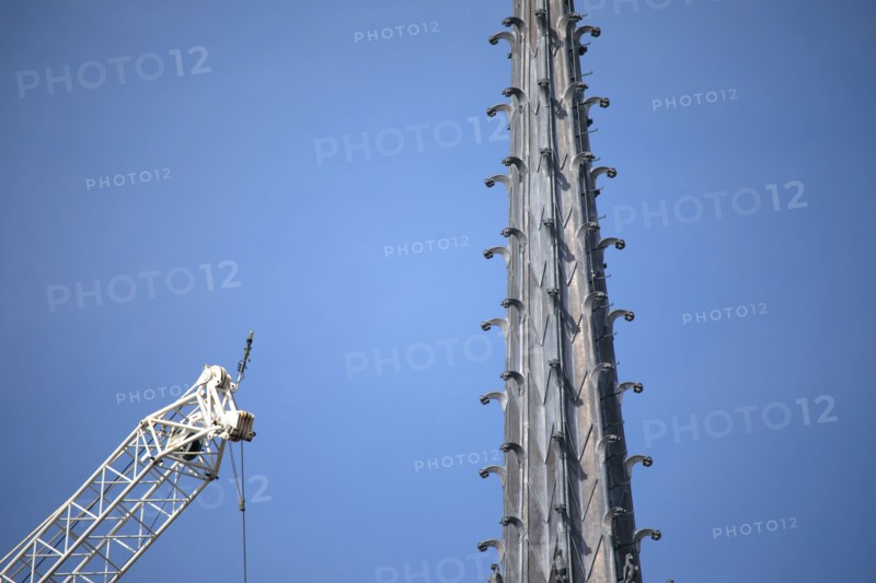 Paris, the new spire of Notre-Dame de Paris is installed
