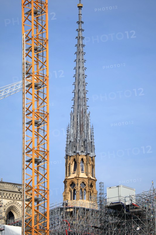 Paris, the new spire of Notre-Dame de Paris is installed
