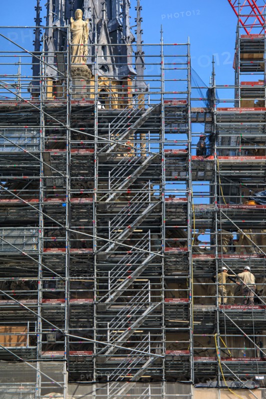 Paris, the new spire of Notre-Dame de Paris is installed