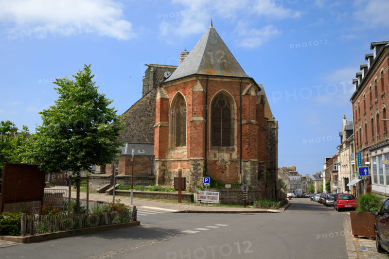 france, région Hauts de france, Somme, Ault, eglise saint Pierre,