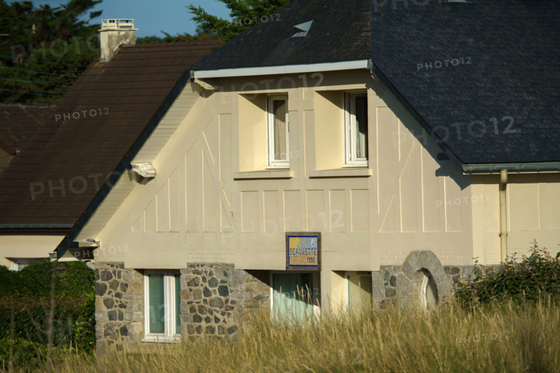 France, region Normandie, Manche, cotentin, Agon coutainville,  plage, rue dramad derriere la promenade de Chausey,  la petite Beauce