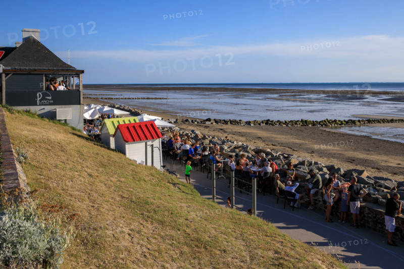 France, region Normandie, Manche, cotentin, Agon coutainville,  plage, rue dramad derriere la promenade de Chausey,