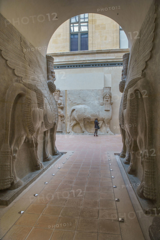 Paris, Musée du Louvre, gardiens de portes du palais de Sargon II