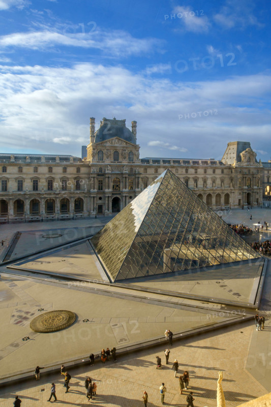 Paris, The Louvre, the Cour Napoléon